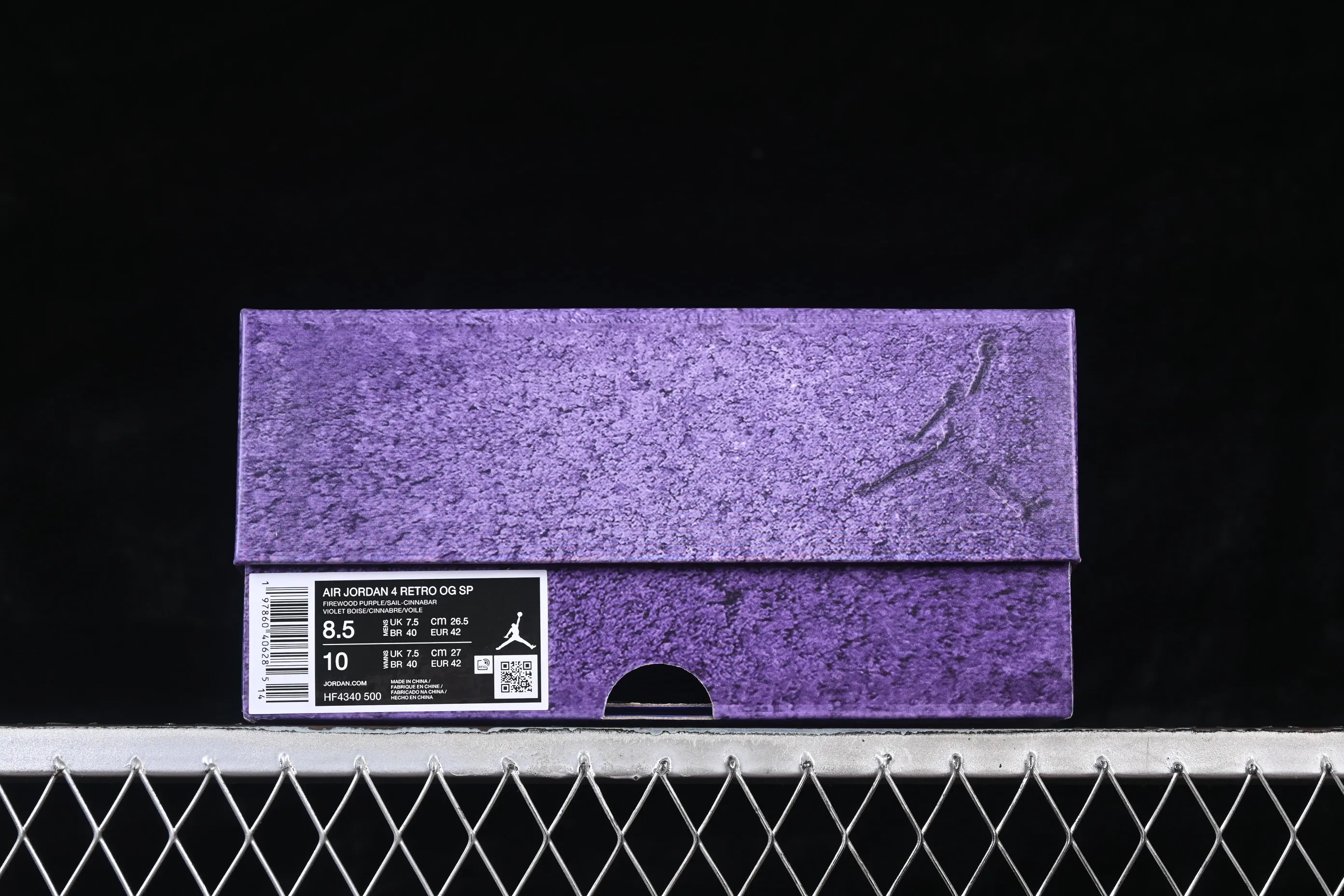 All categories Air Jordan Jordan series basketball shoes Air Jordan 4 GX foreign trade version Nigel Sylvester x Air Jordan 4 Retro "Purple" AJ4 Joe 4 joint blue brick HF4340-500